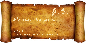 Jánosi Veronika névjegykártya